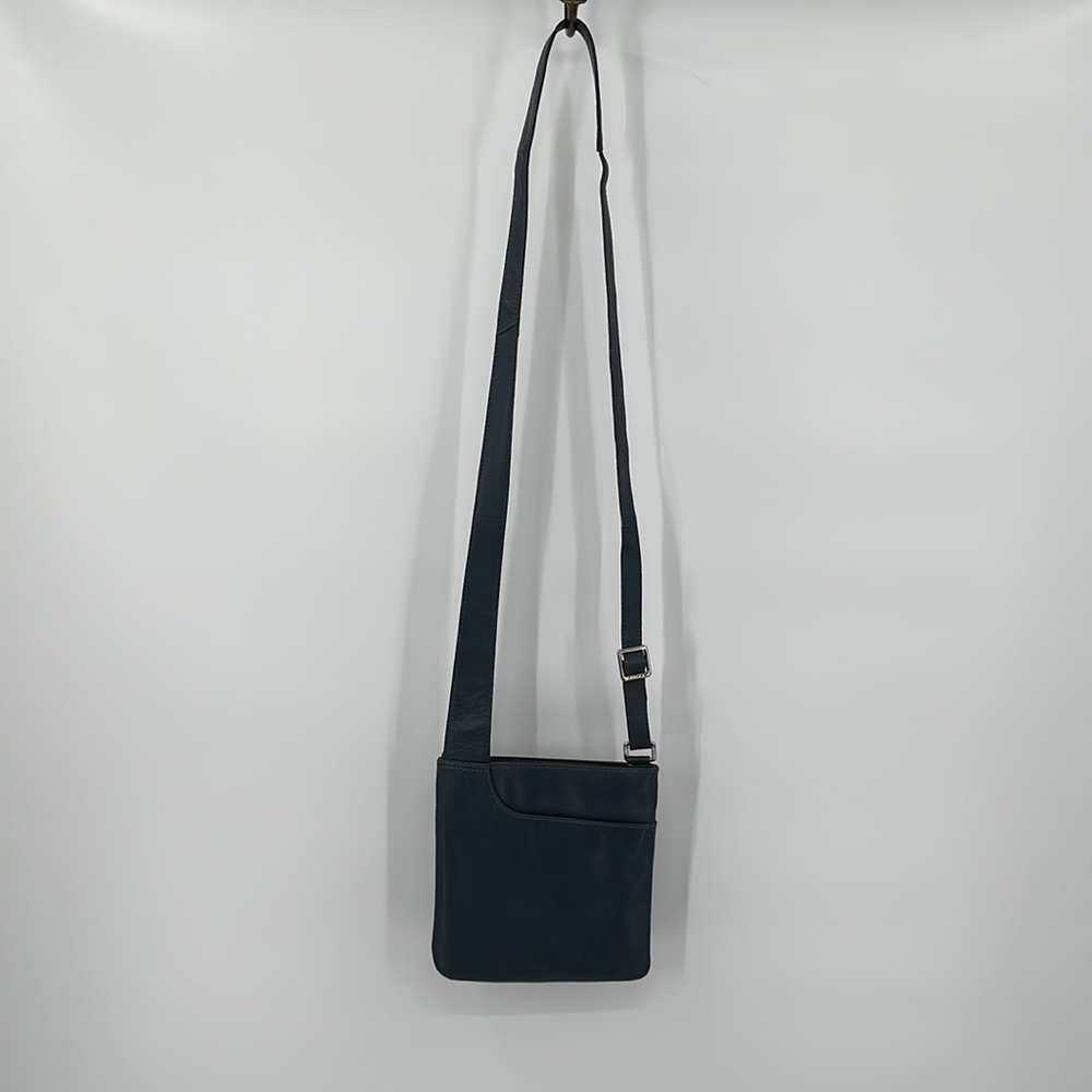 Radley London Blue Leather Adjustable Strap Crossbody Purse - Picture 4 of 12